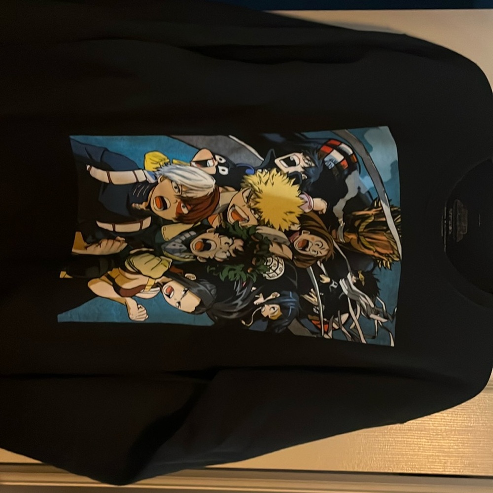 My Hero Academia Black Graphic Sweatshirt CrewNeck Official Funimation